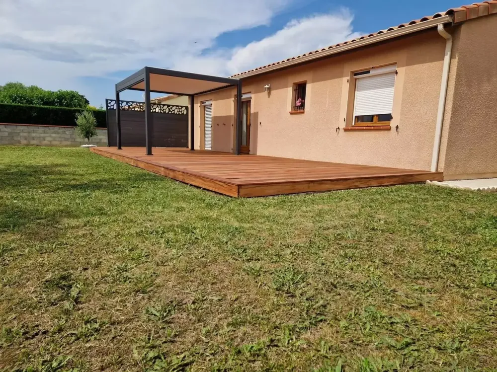 Terrasse bois à Gimat
